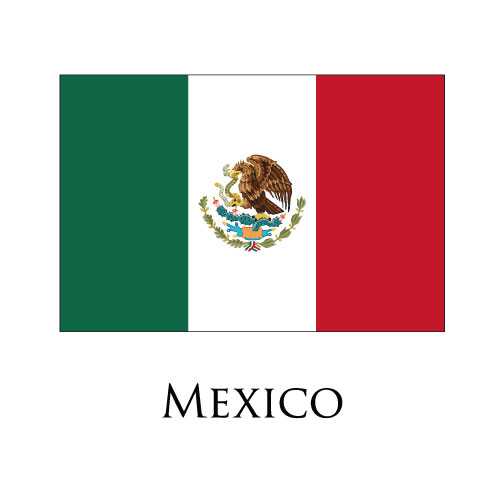 Mexico flag logo cricut iron on